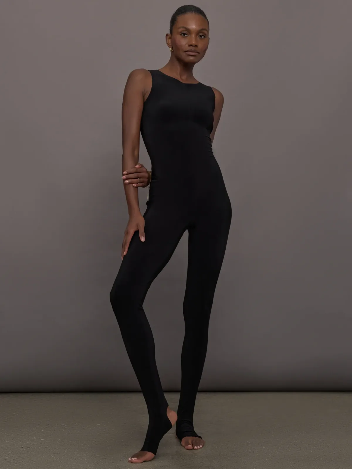 Sleeveless x Catsuit W/ Footie by Norma Kamali