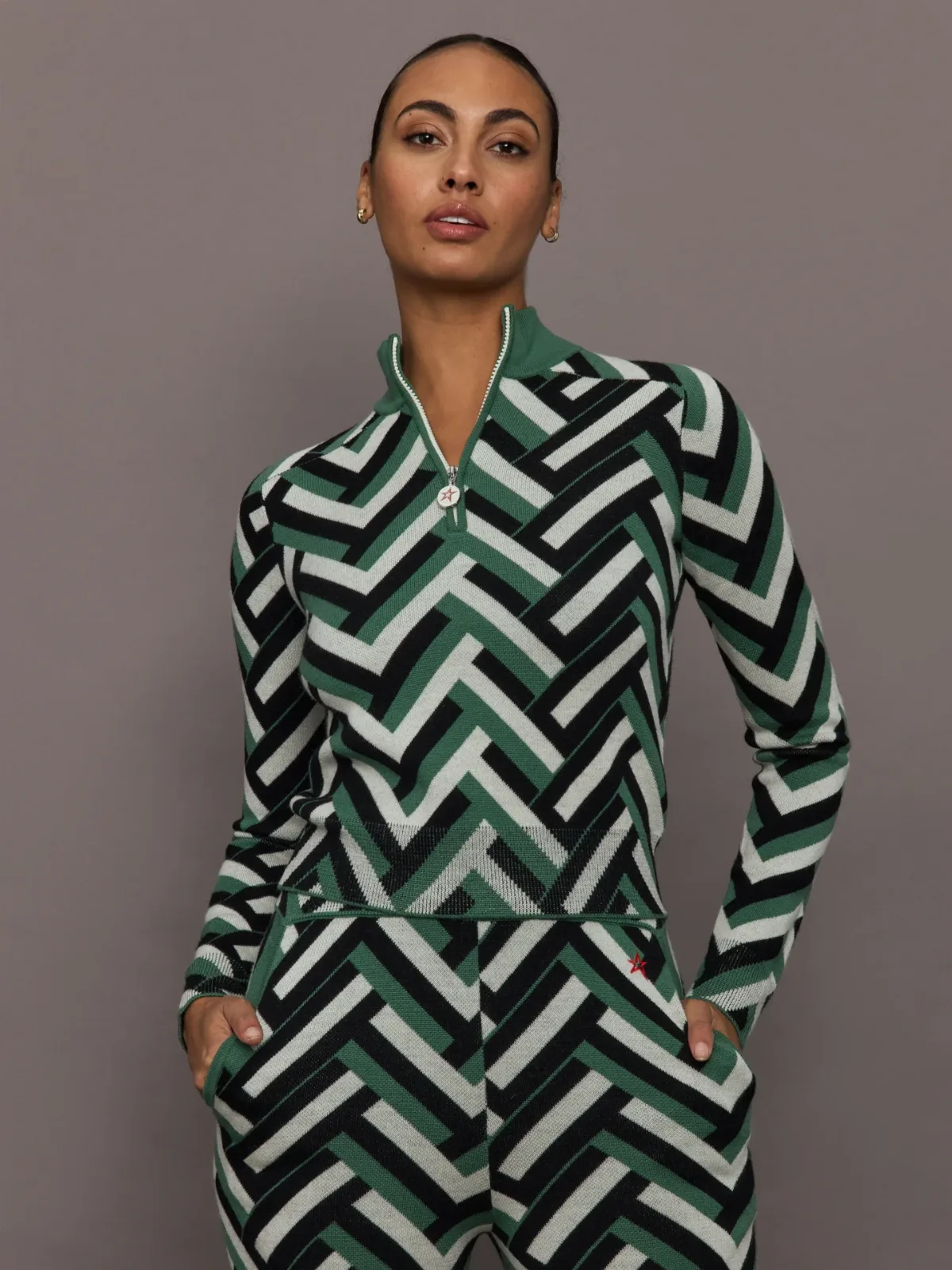 La Tour Merino Wool 1/4 Zip Sweater by Perfect Moment