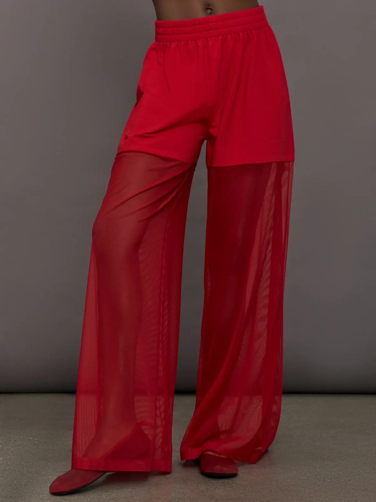 Boyfriend Elephant Sweatpant W/ Mesh by Norma Kamali