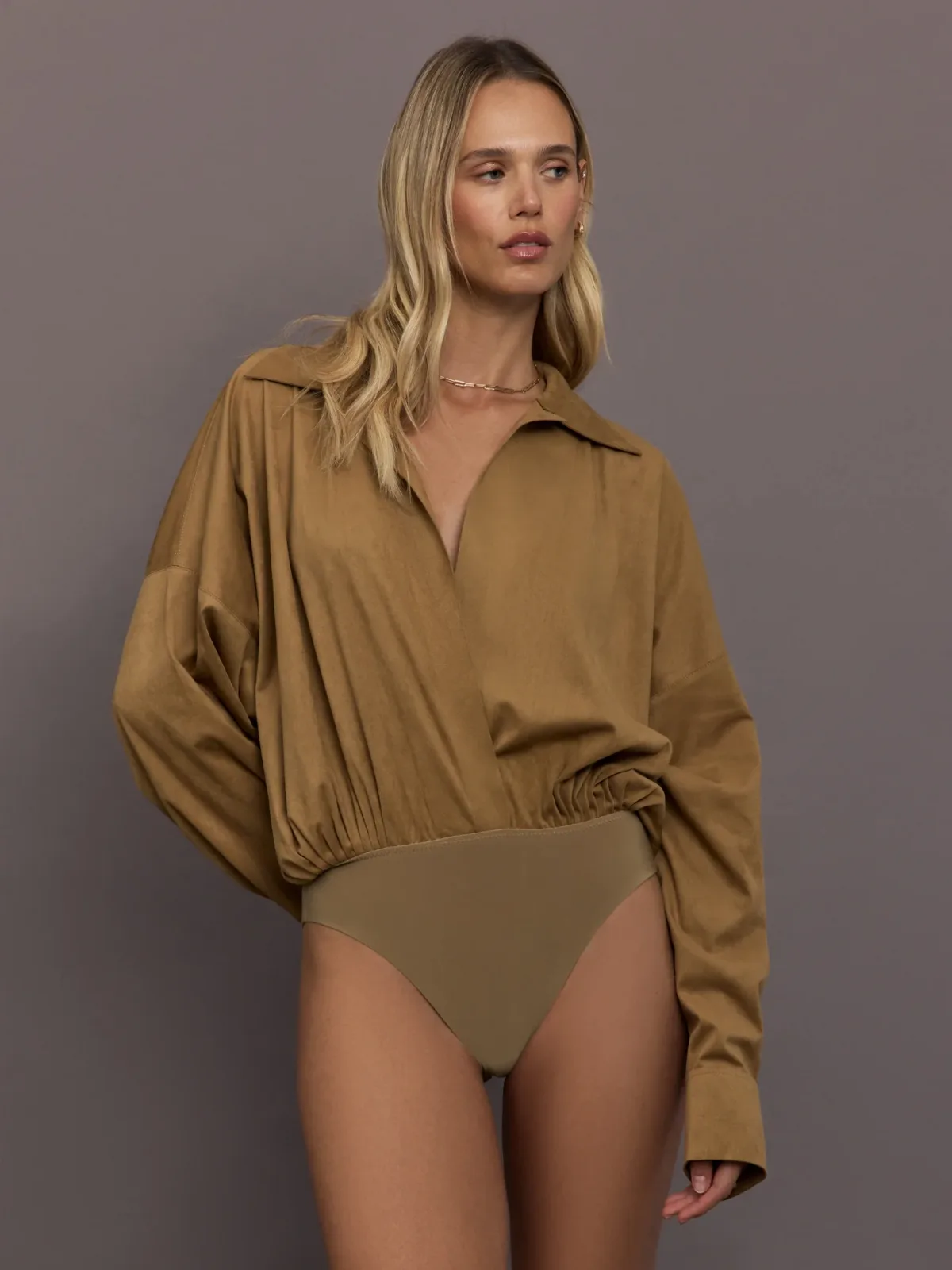 Super Oversized Boyfriend Shirt Bodysuit