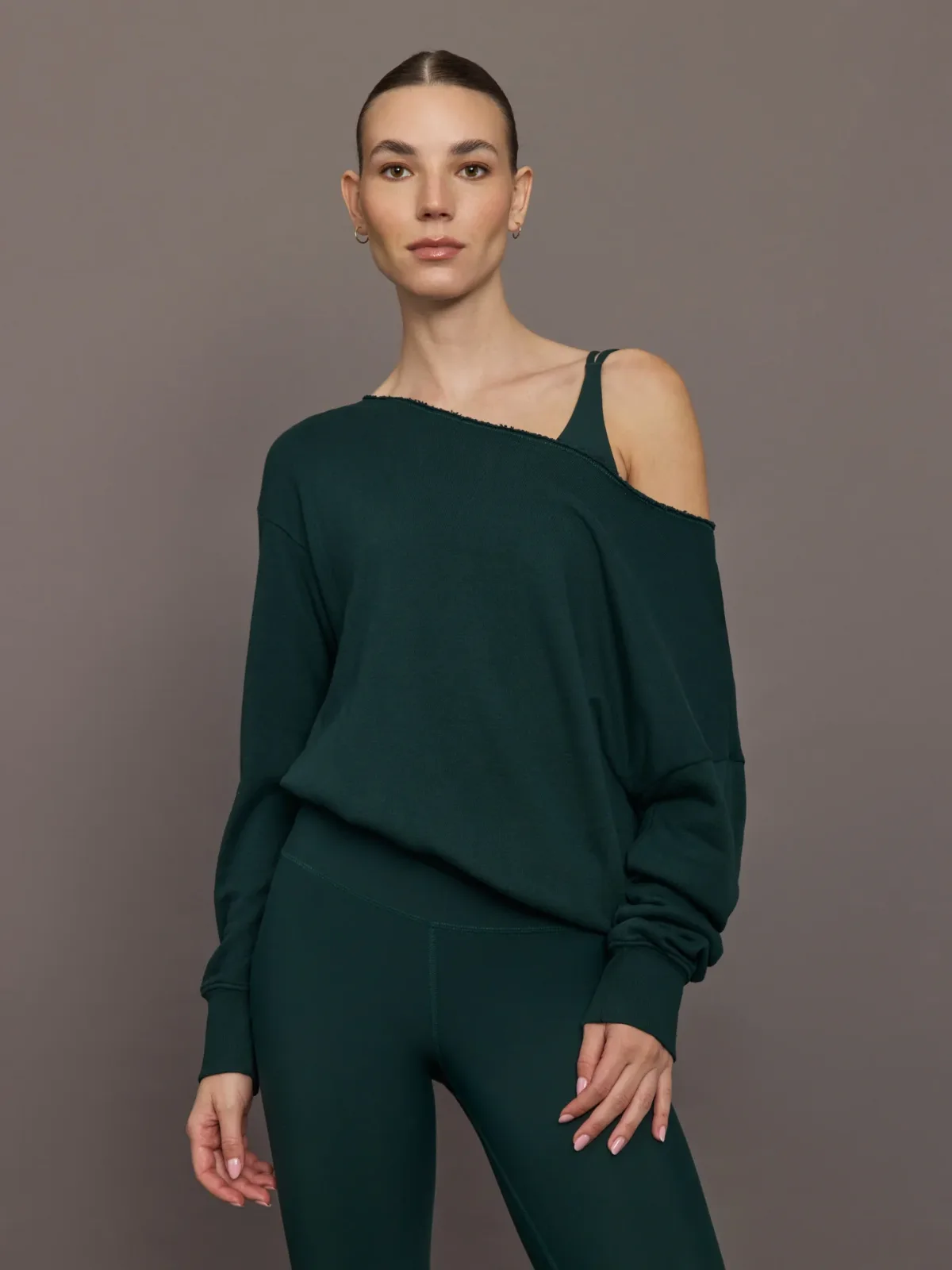 Off Shoulder Sweatshirt in French Terry by Carbon38