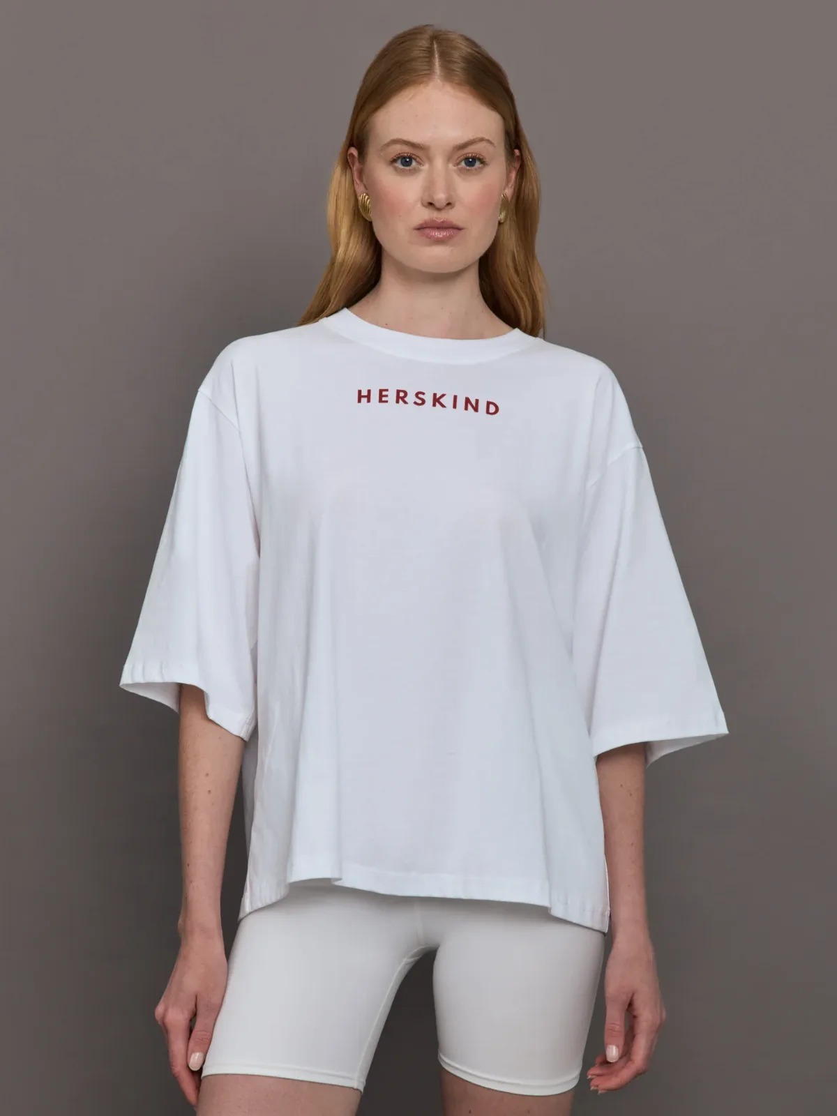 Tshirt - White - Red Logo by Herskind