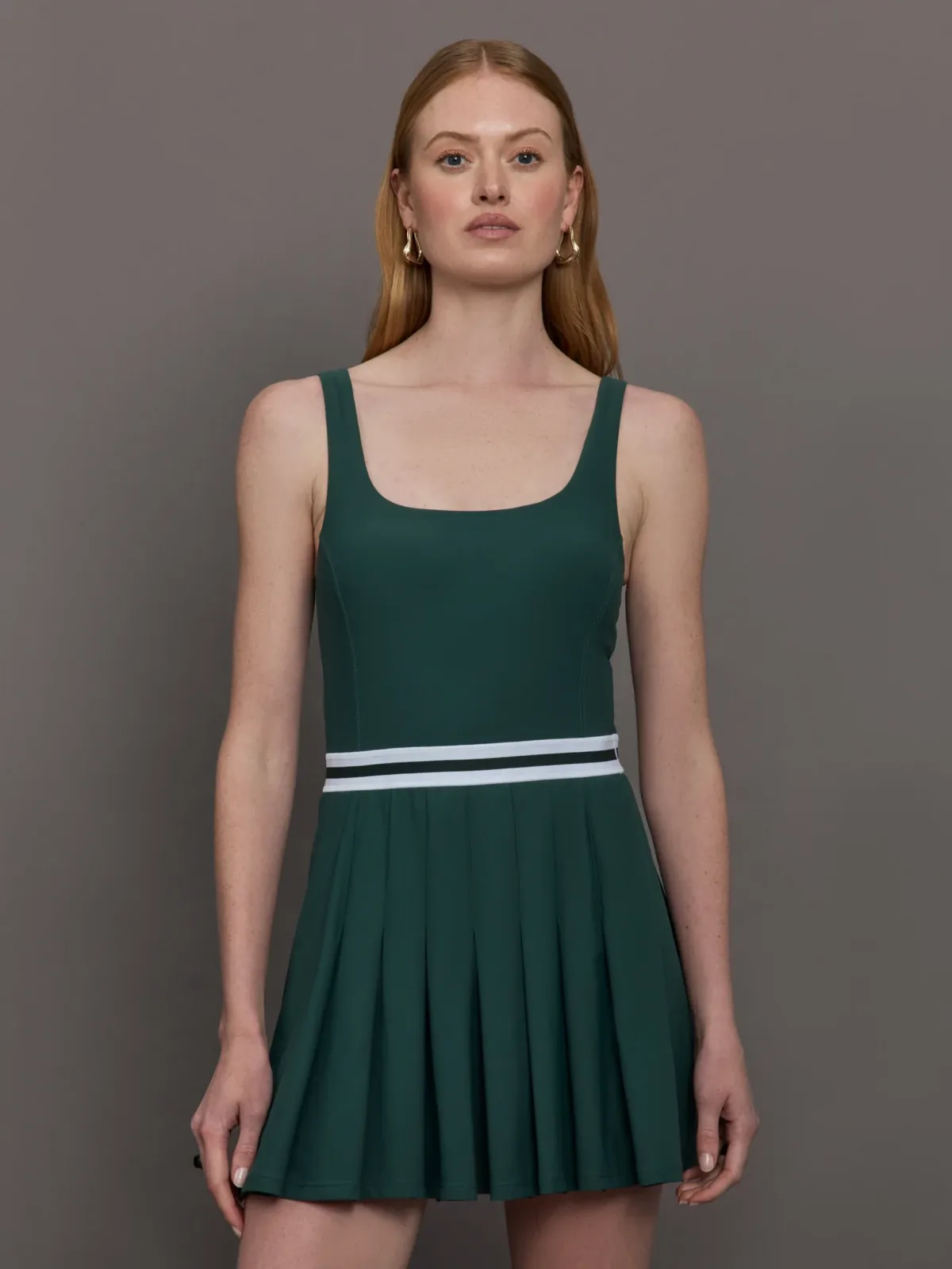 Peached Lucette Pleated Dress by The Upside