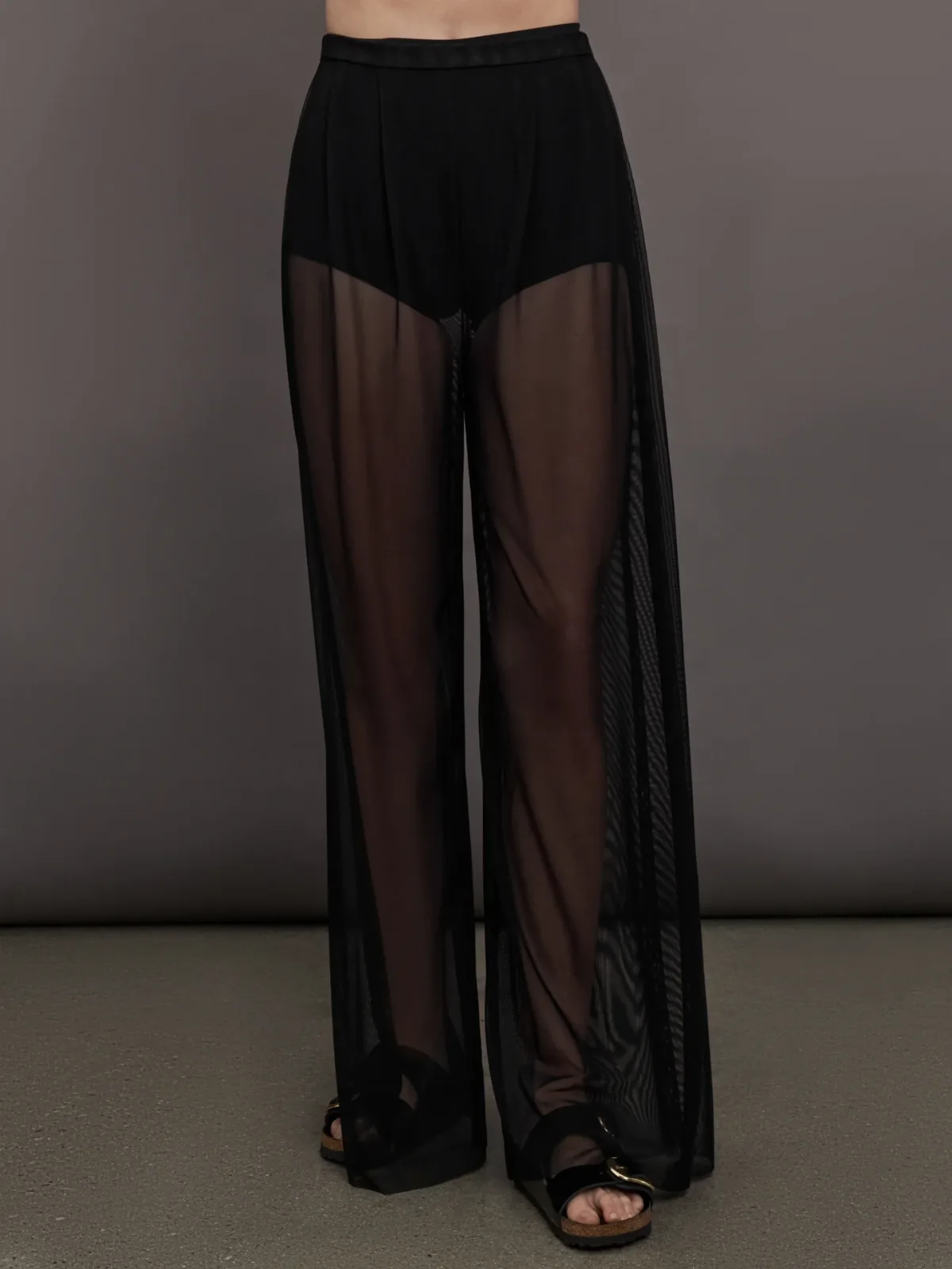 Sheer Pleat Pant by Norma Kamali