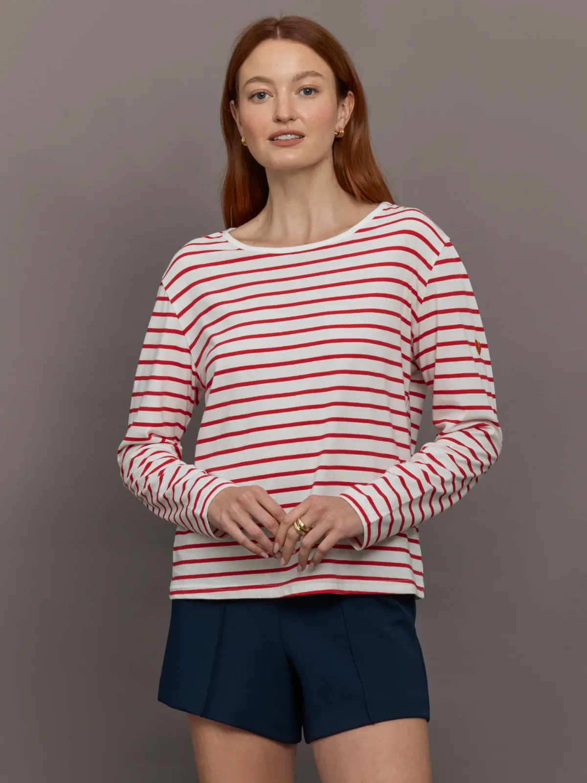 Long Sleeve Striped Tee by Kerri Rosenthal