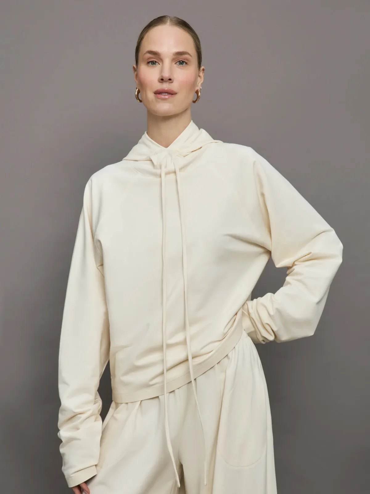 Oversized Raglan Sleeve Hooded Top
