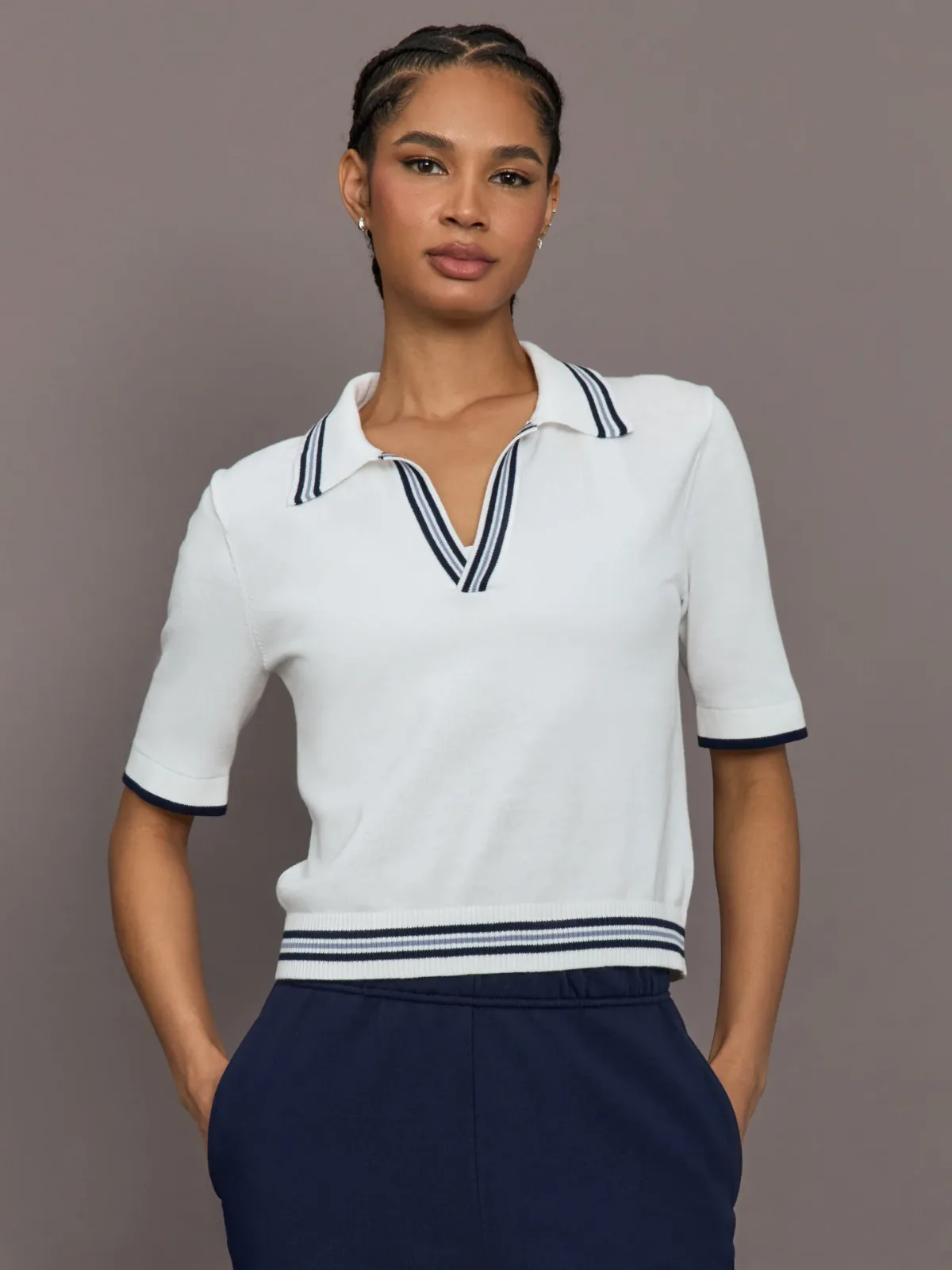 Archie Collared Knit Polo by The Upside