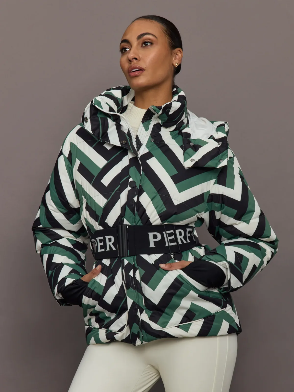 Perfect Moment Cortina Ski Parka - Waffle Print by Perfect Moment