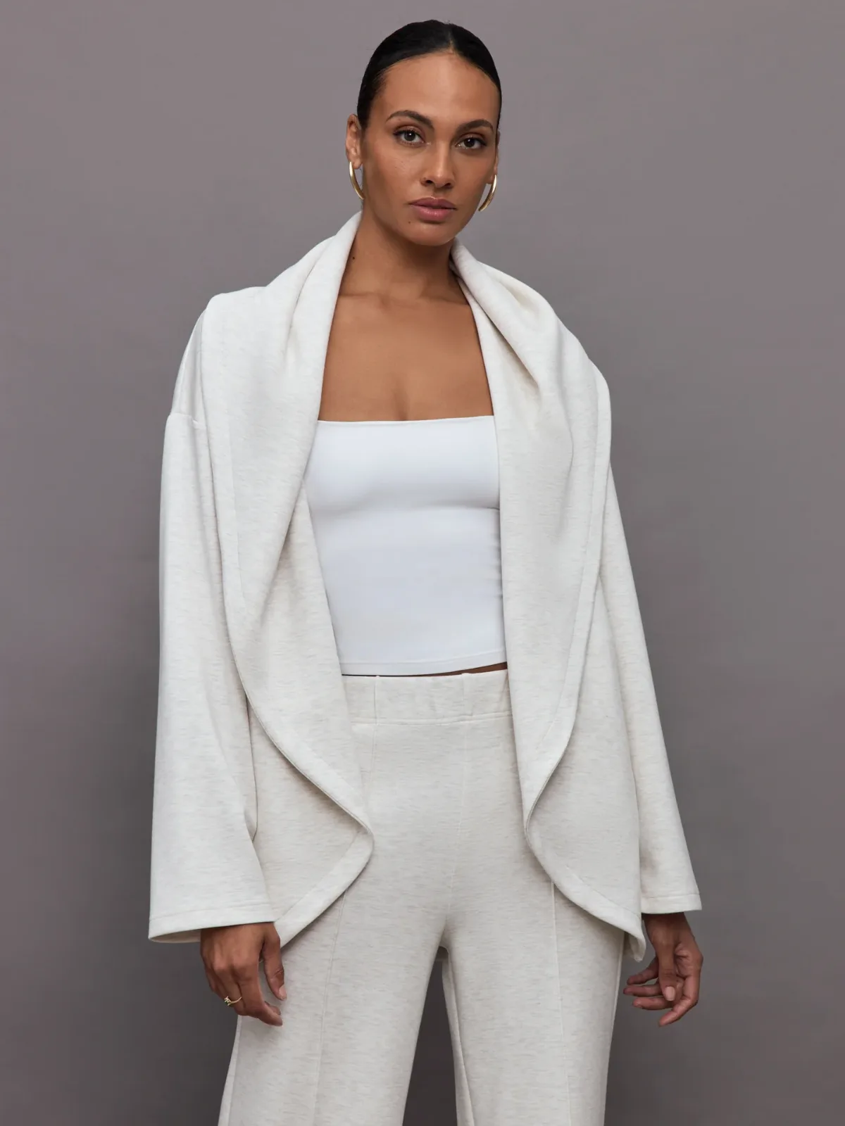 Knit Cocoon Cardigan in Interlock by Carbon38