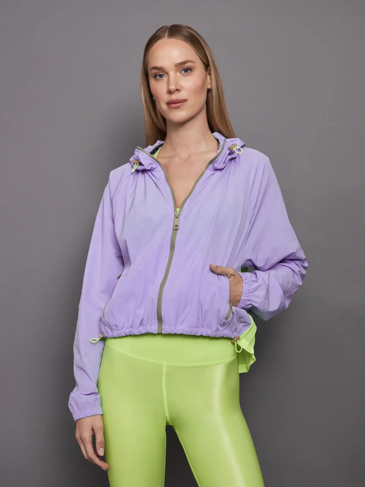 Pleated Back Running Jacket by Carbon38