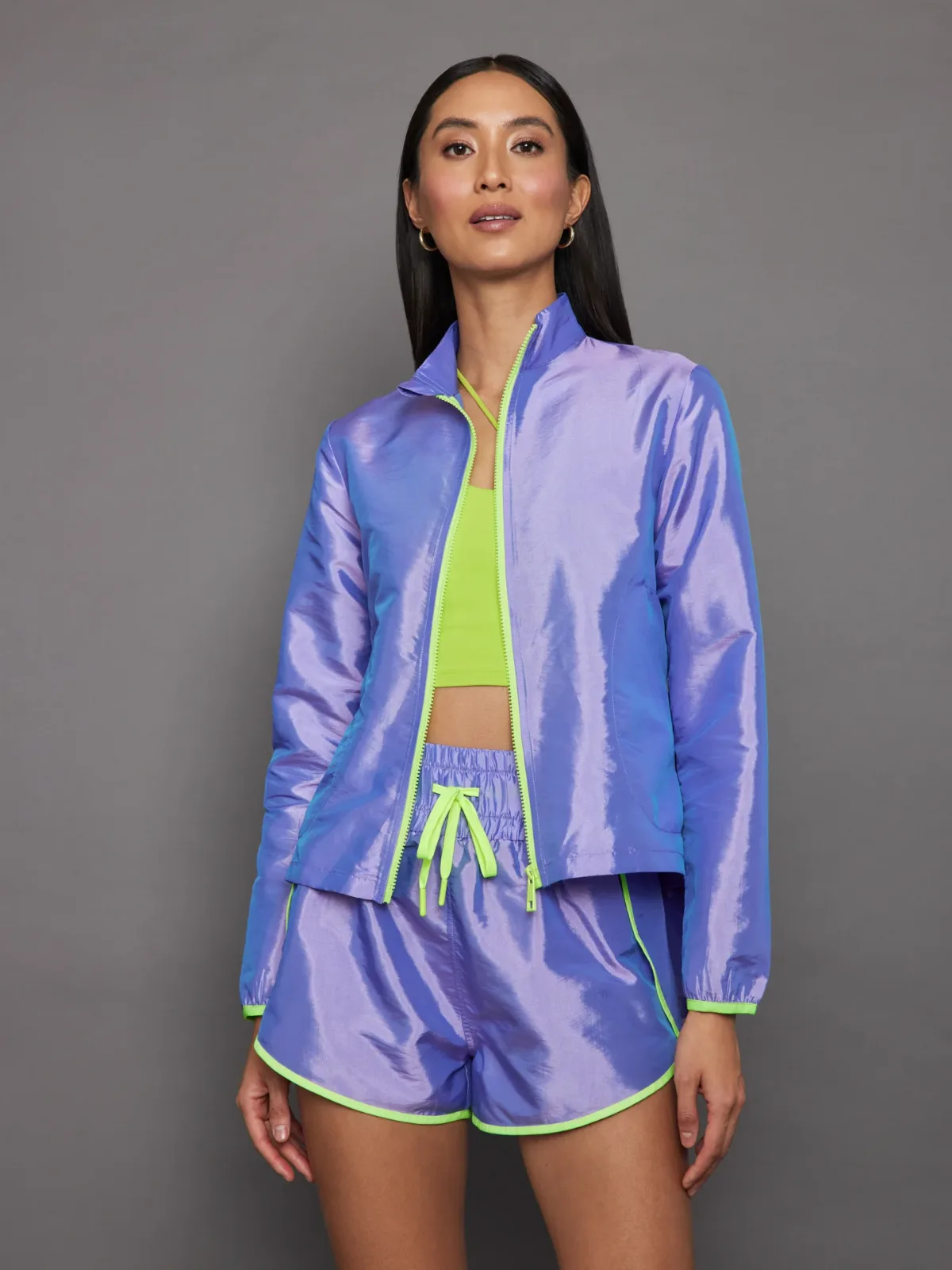 Iridescent Nylon Jacket by Carbon38