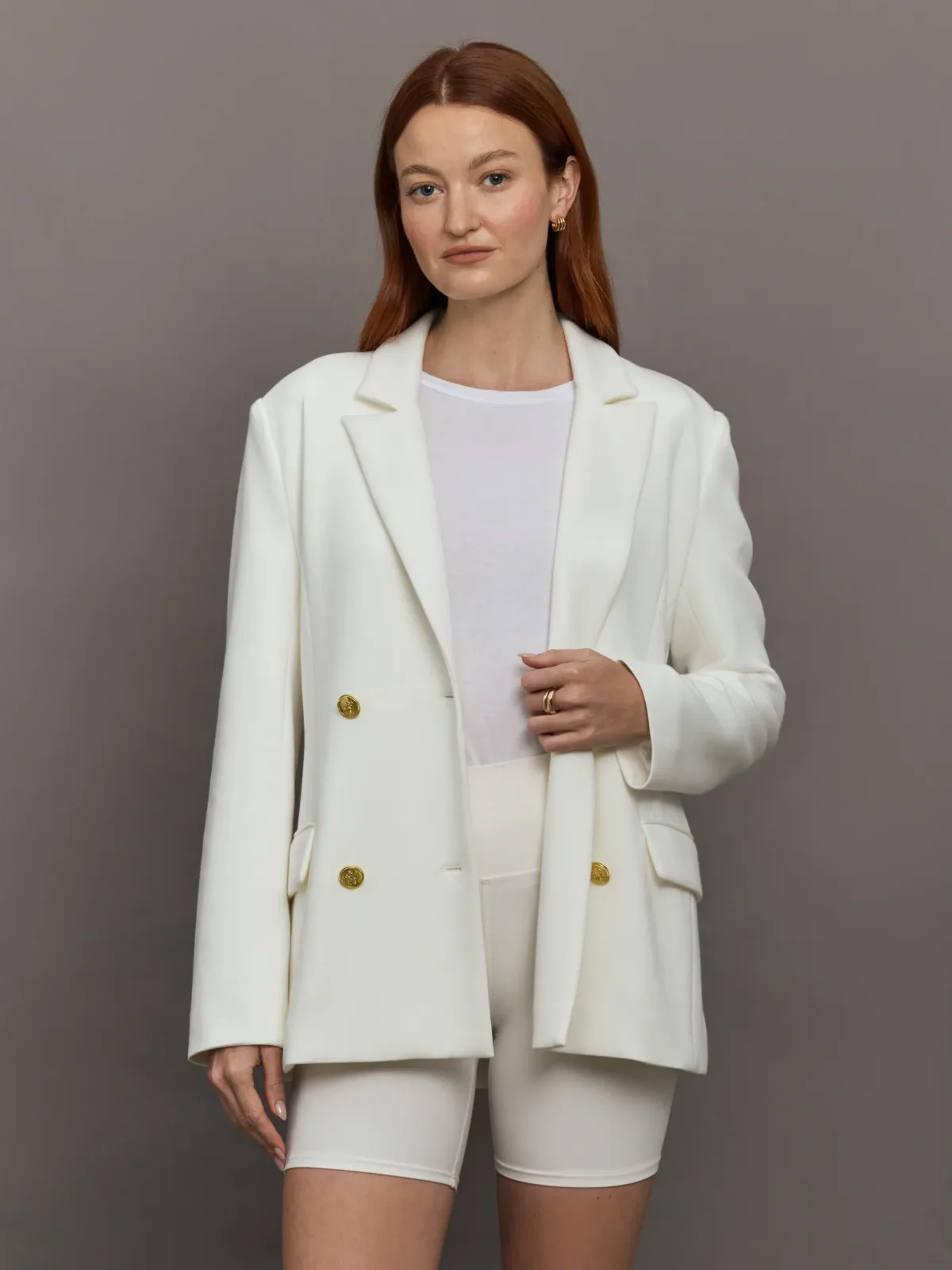 Double Breasted Blazer in Scuba