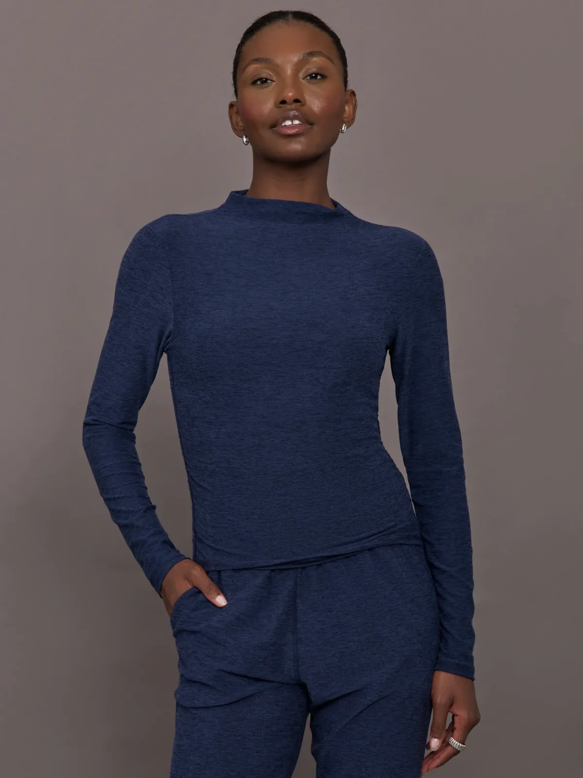 Mock Neck Long Sleeve in Soft Luxe by Carbon38