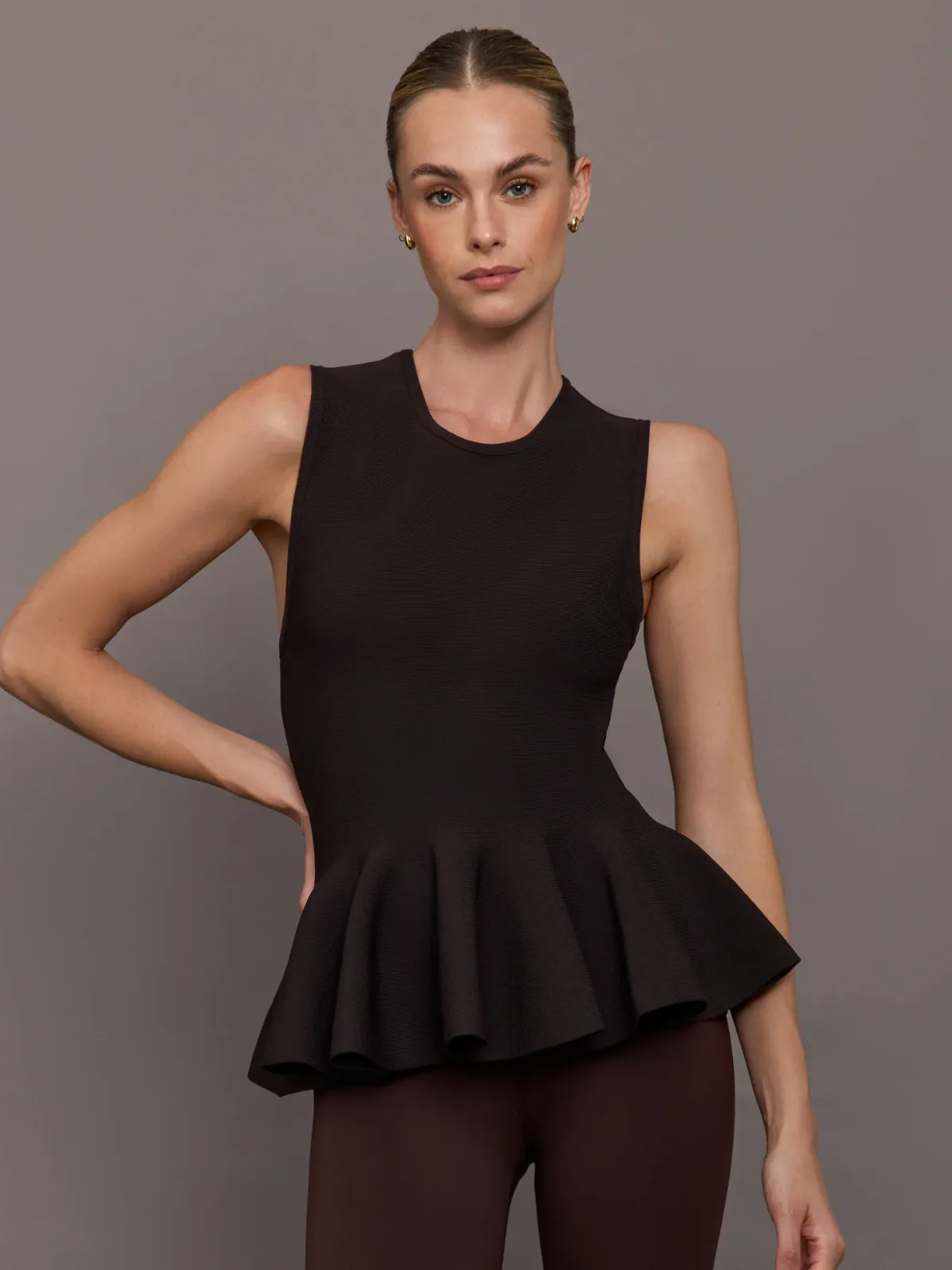 Peplum Sweater Tank by Carbon38