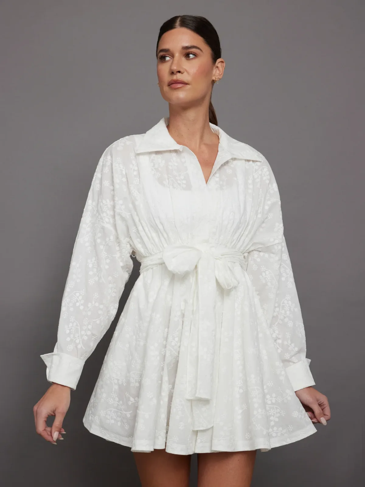 Super Oversized Bk Nk Shirt Babydoll Mini Dress by Norma Kamali