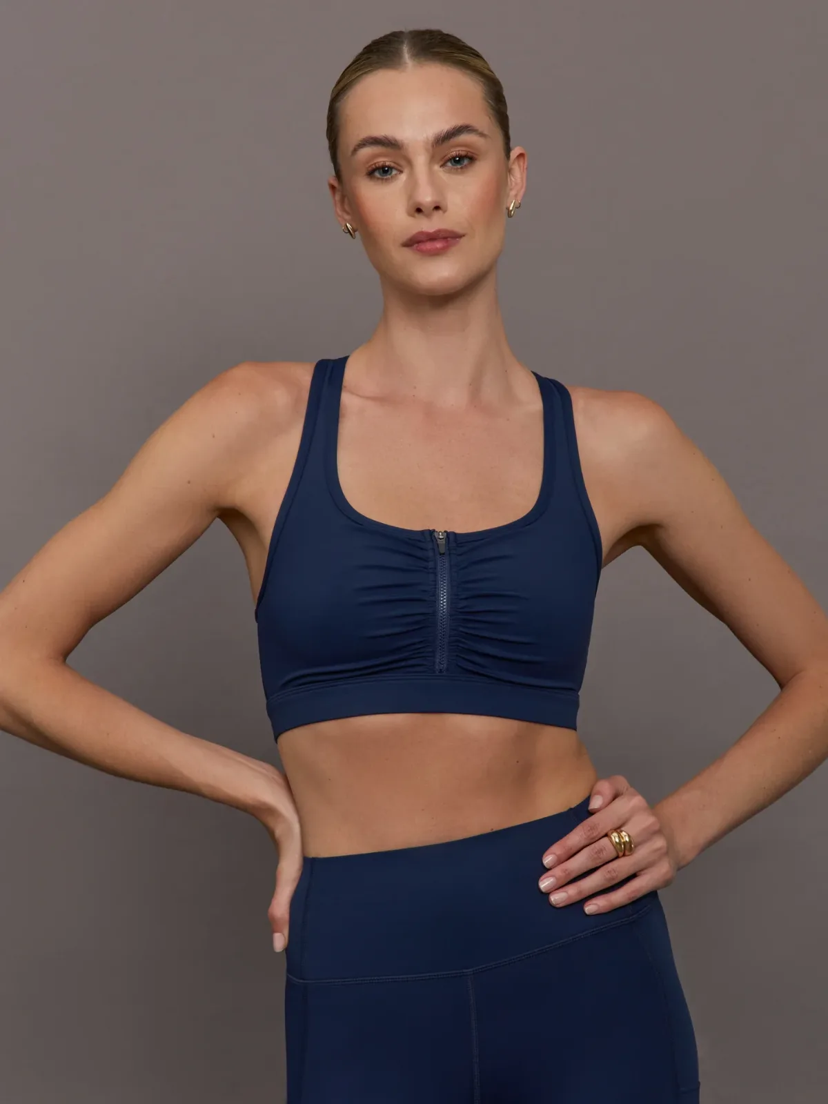 Zipper Bra in Diamond Compression by Carbon38
