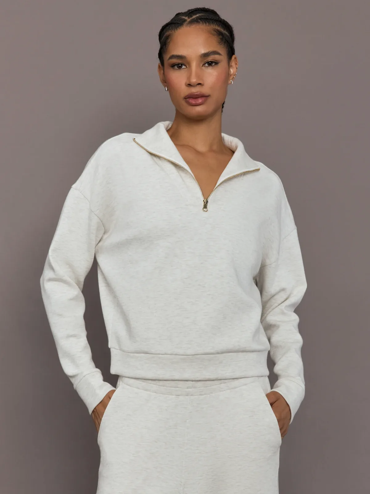 Half Zip Pullover in Interlock by Carbon38