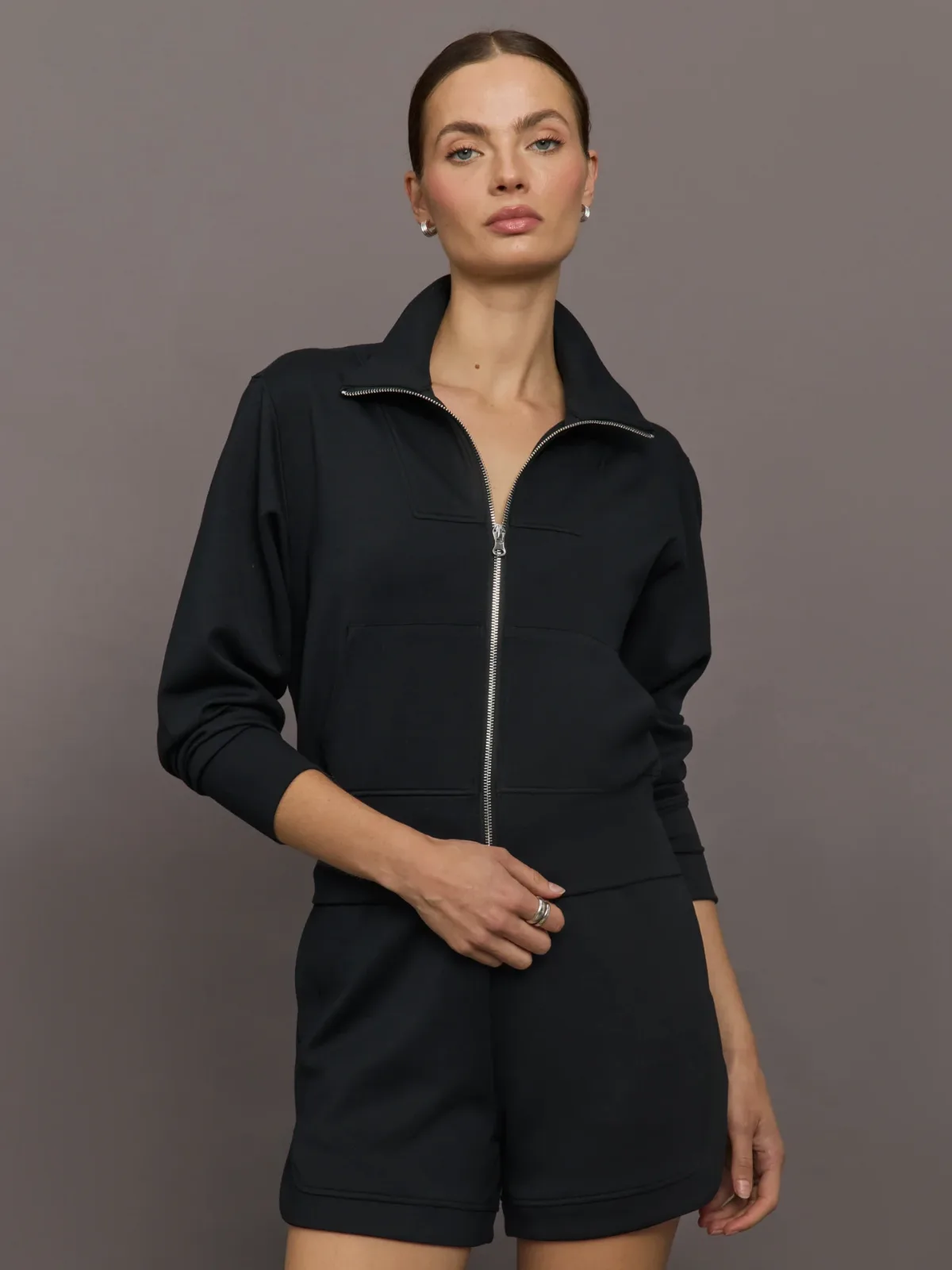Full Zip Jacket in Interlock by Carbon38