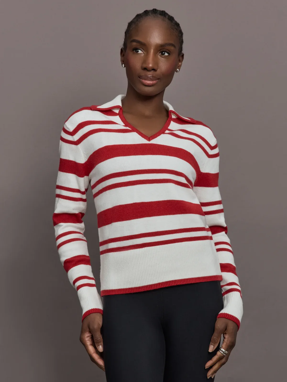 Johnny Collar Striped Sweater by Carbon38