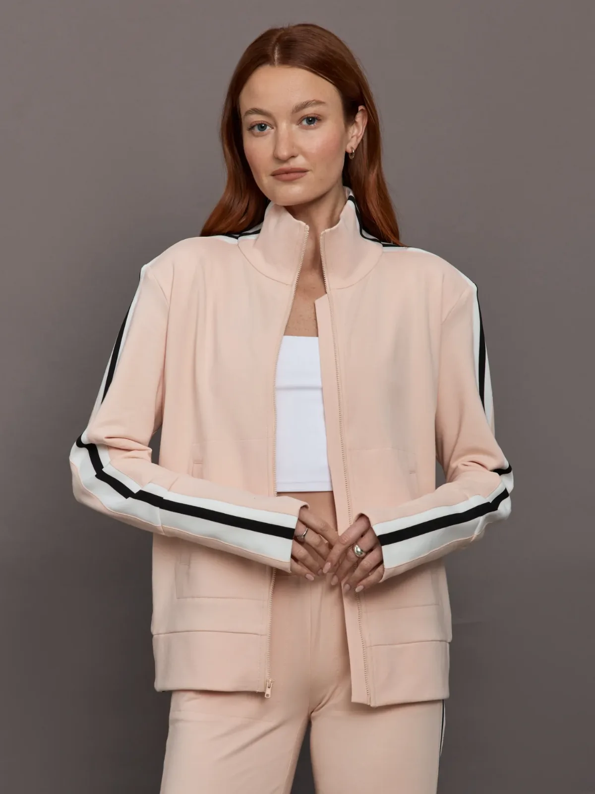 Side Stripe Turtle Jacket by Norma Kamali
