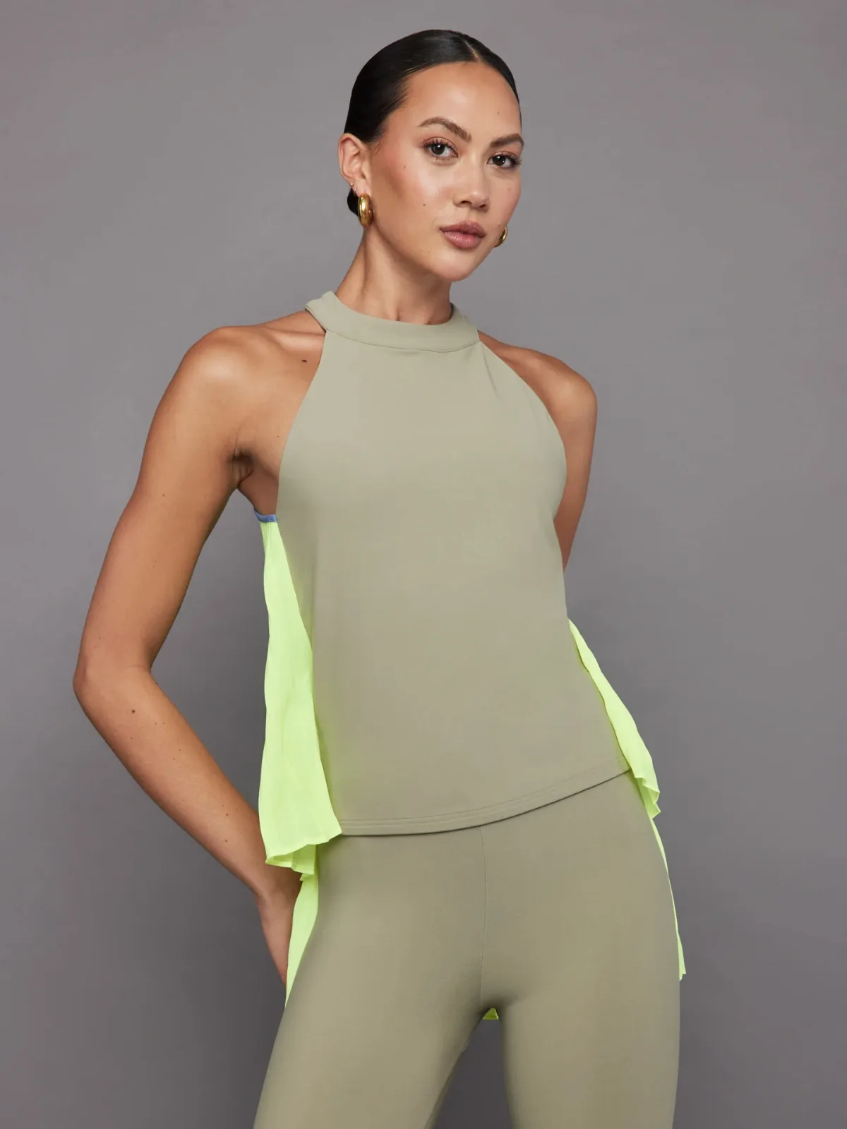 Pleated Back Tank in Melt by Carbon38
