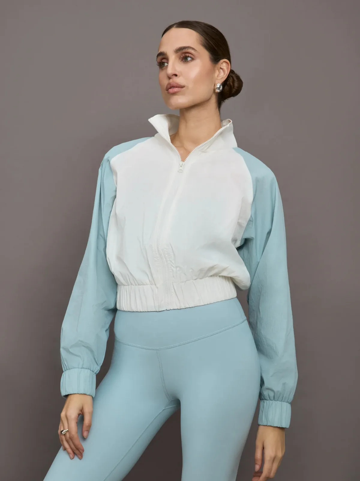 Colorblock Windbreaker by Carbon38