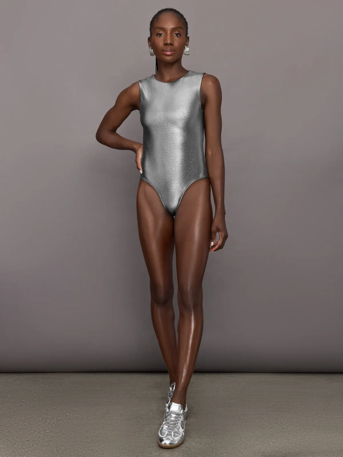 Liquid Metallic Bodysuit by Carbon38