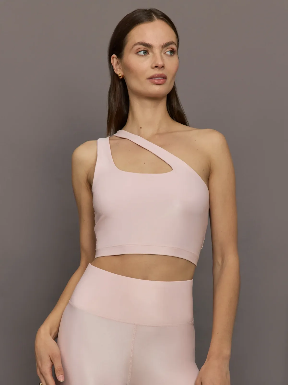 One Shoulder Bra Top in Takara Shine