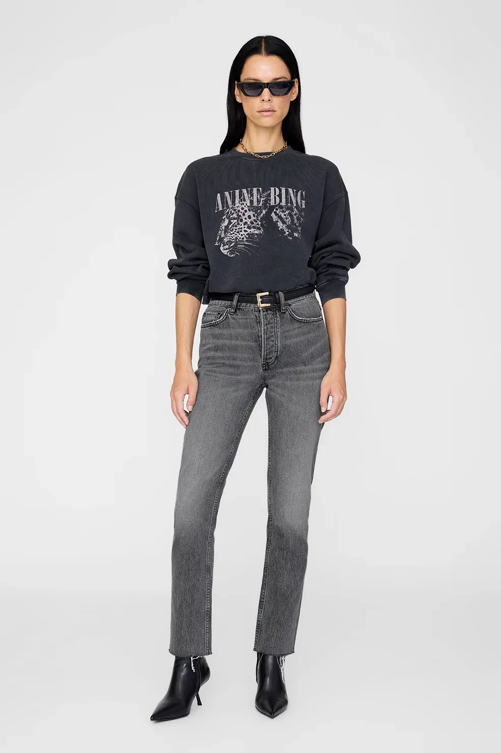 Spencer Sweatshirt Leopard by ANINE BING