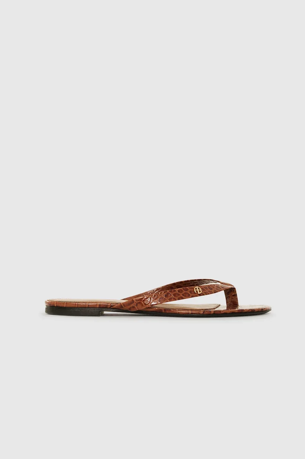 Noelle Thong Sandals - Embossed Brown by ANINE BING