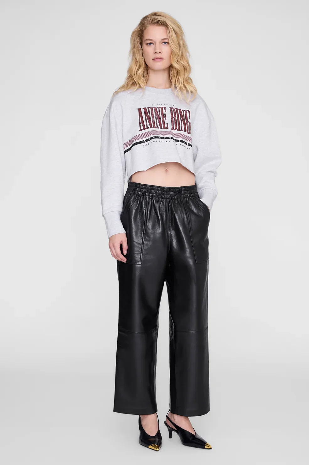 Sporty Cropped Sweatshirt by ANINE BING