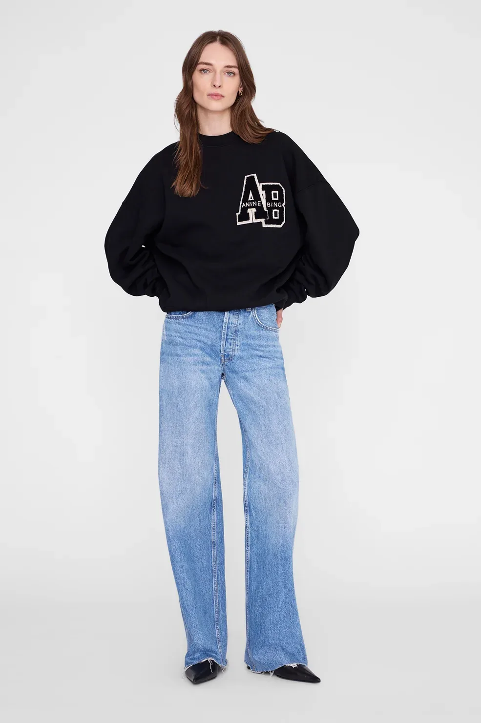Miles Oversized Sweatshirt Letterman by ANINE BING
