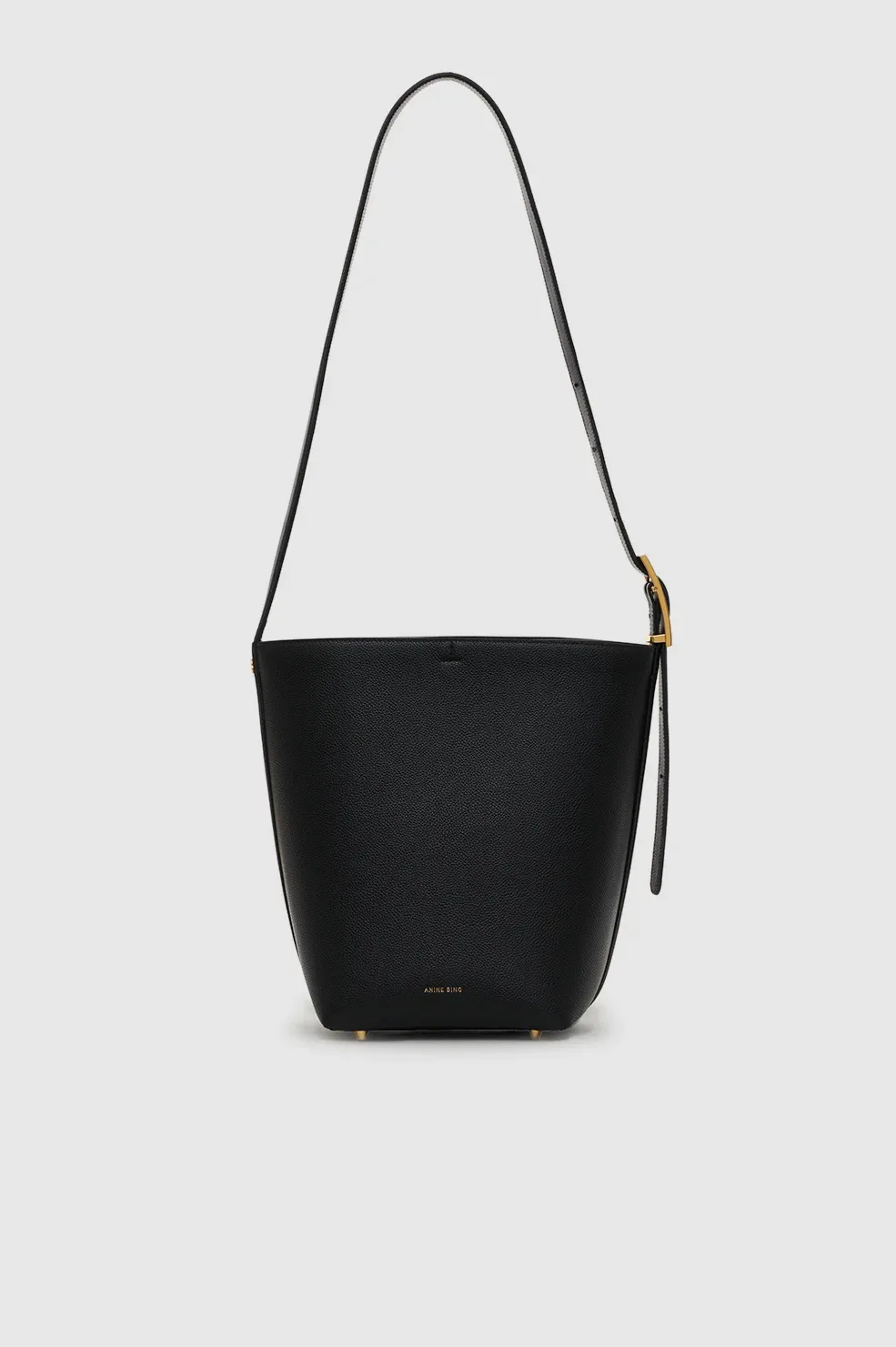 Elly Medium Bucket Bag Grained Leather by ANINE BING
