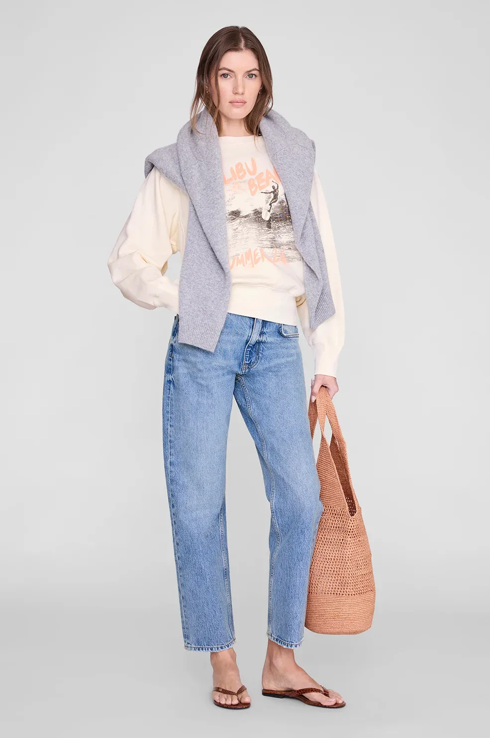 Harry Shrunken Sweatshirt Surfer by ANINE BING