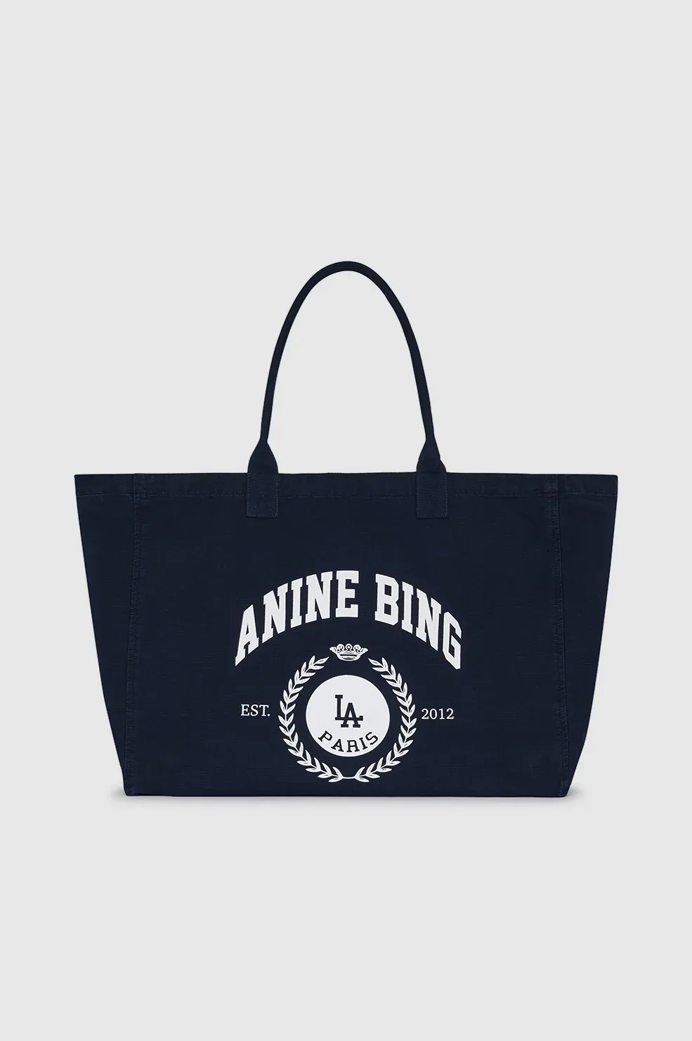Leo Canvas Tote Collegiate by ANINE BING