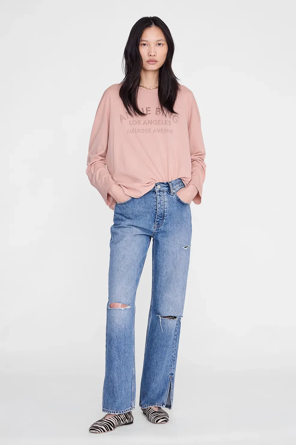Ivan Long Sleeve Melrose Stencil by ANINE BING