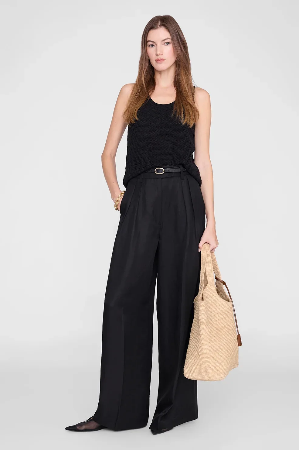 Lou Trouser - Linen Blend by ANINE BING