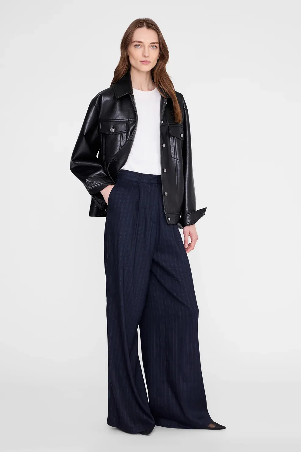 Rory Jacket Recycled Leather by ANINE BING