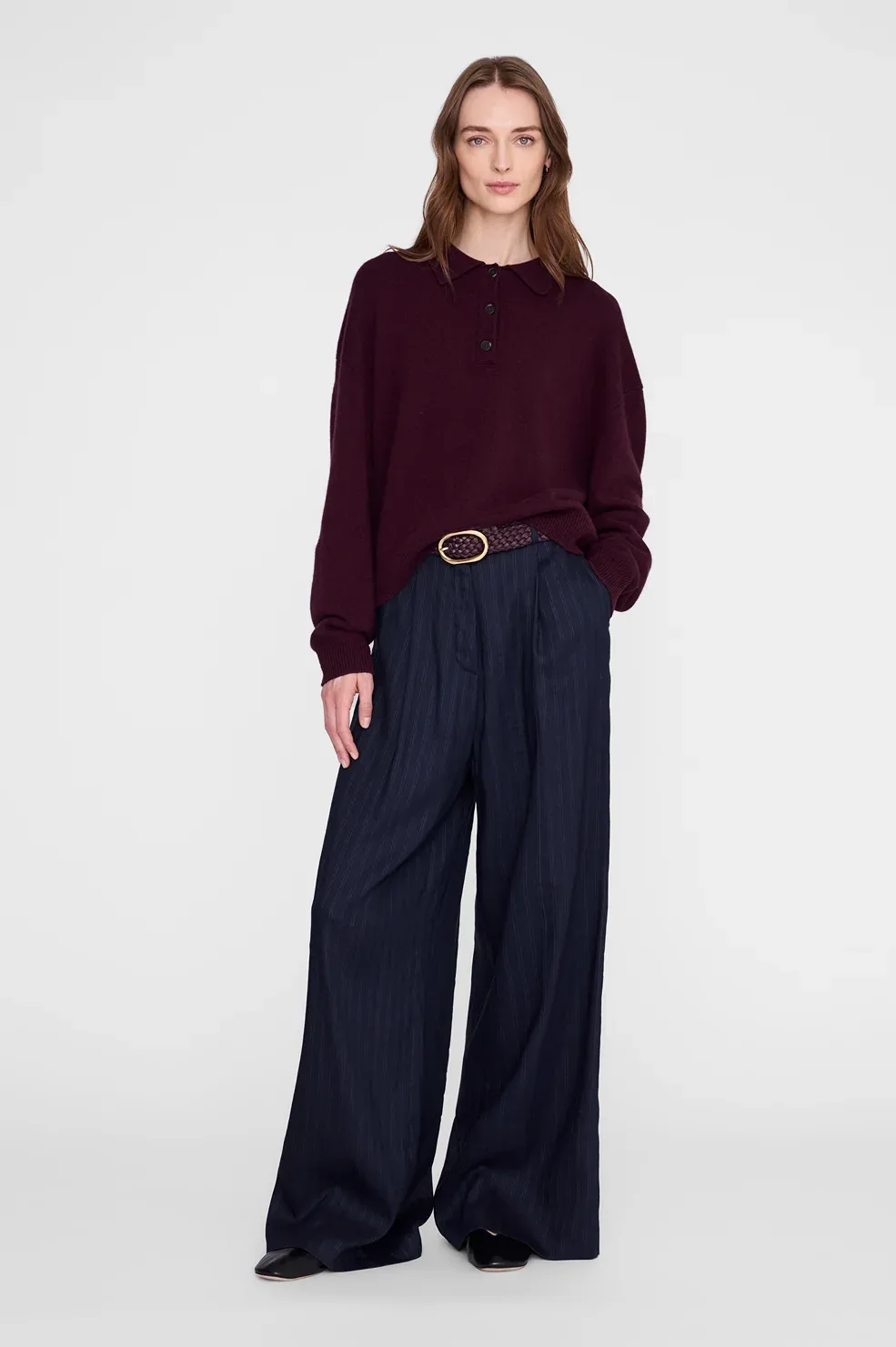 Lee Polo Sweater by ANINE BING