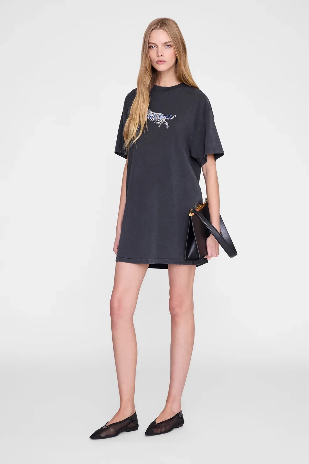 Beth Mini Dress Leopard by ANINE BING