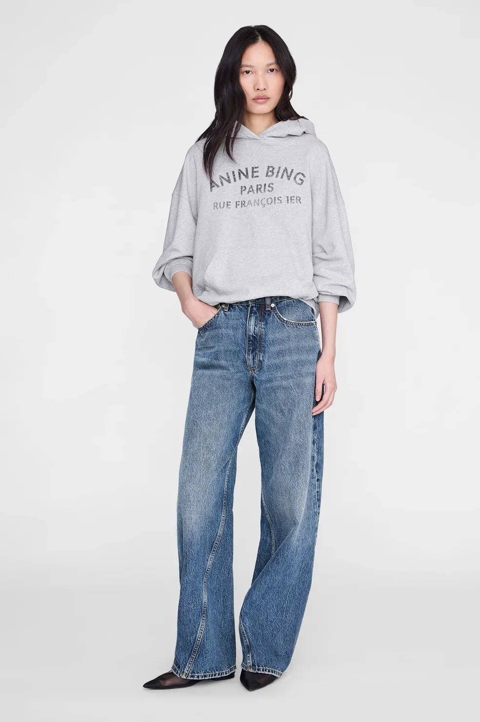 Harvey Sweatshirt Paris Stencil by ANINE BING