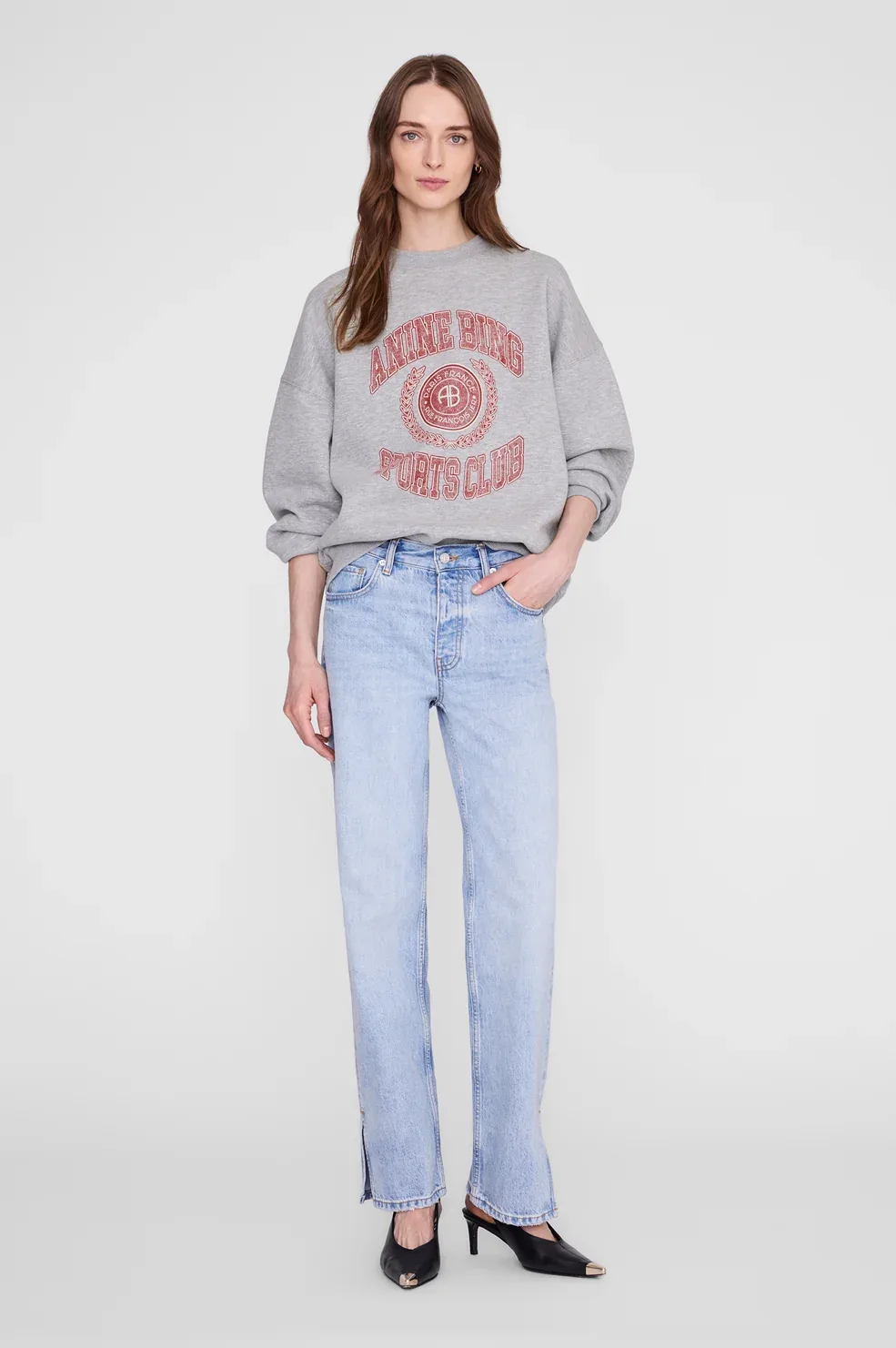 Miles Sweatshirt Collegiate by ANINE BING