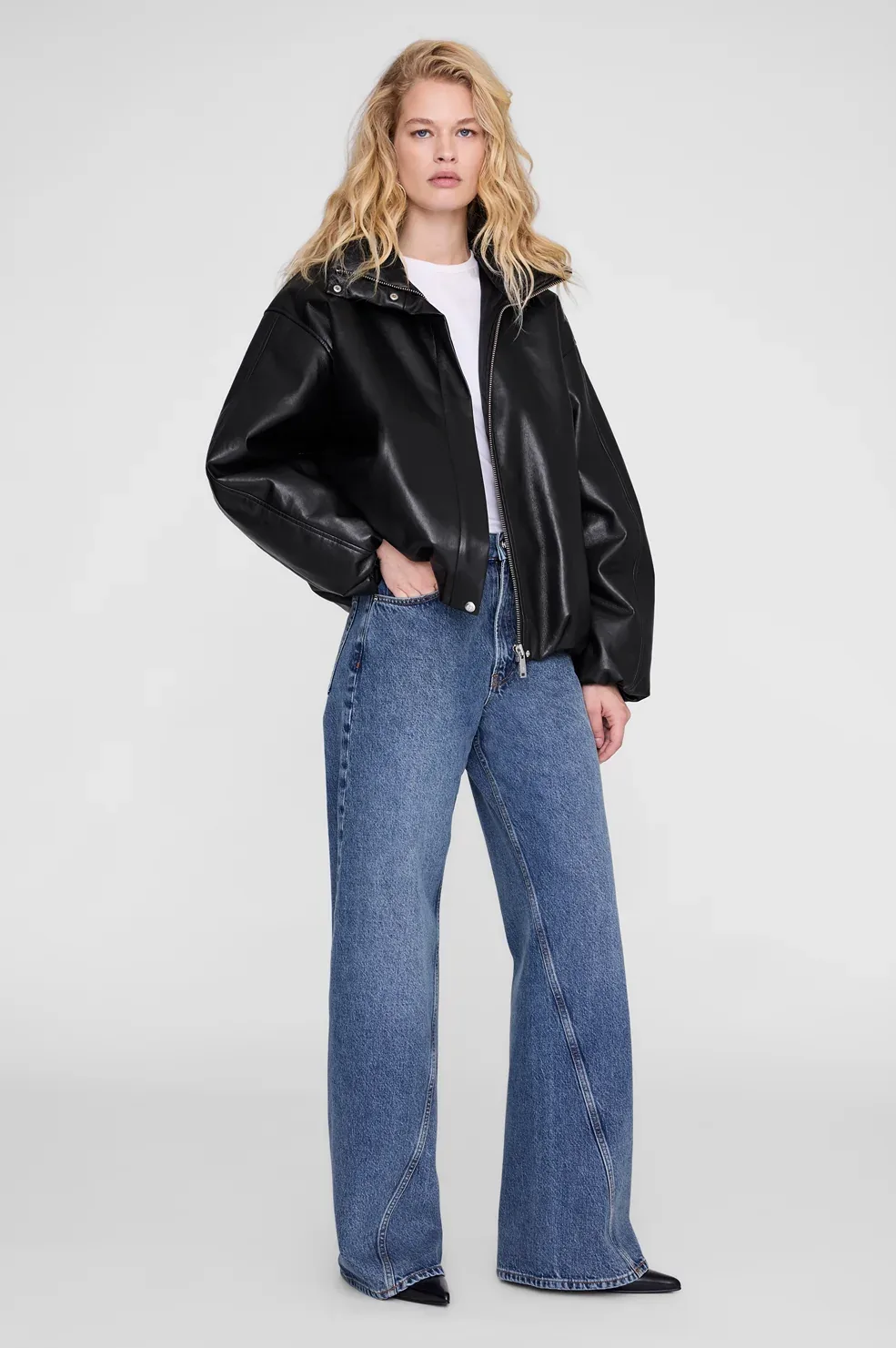 Cyrus Jacket Recycled Leather by ANINE BING