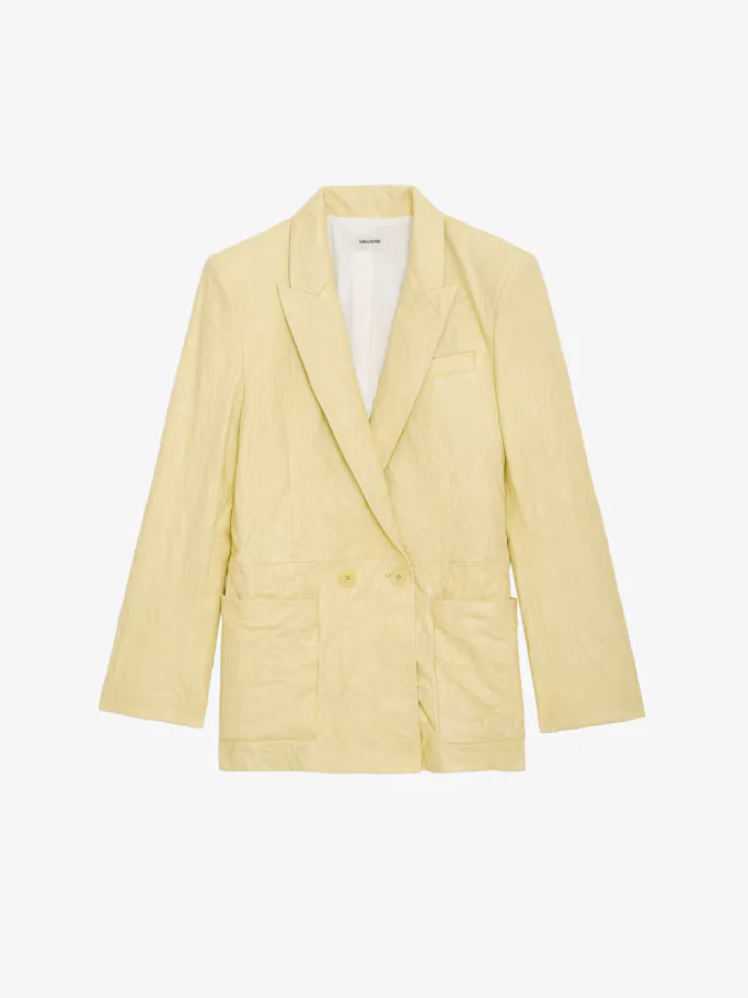Visko Crinkled Leather Blazer by Zadig & Voltaire