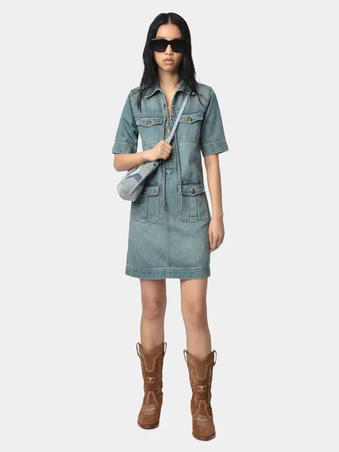 Record Utility Denim Dress by Zadig & Voltaire