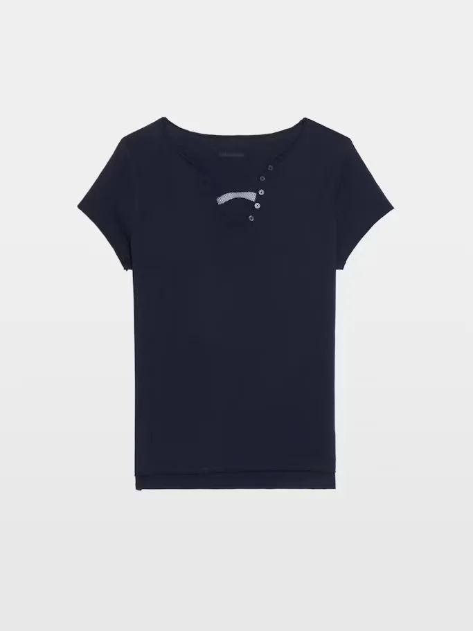 Fishnet Henley T-Shirt by Zadig & Voltaire