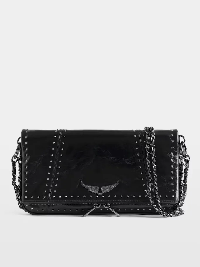 Rock Vintage Patent Studs Clutch by Zadig & Voltaire