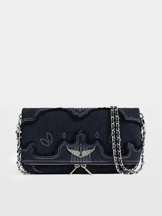 Rock Denim Clutch by Zadig & Voltaire