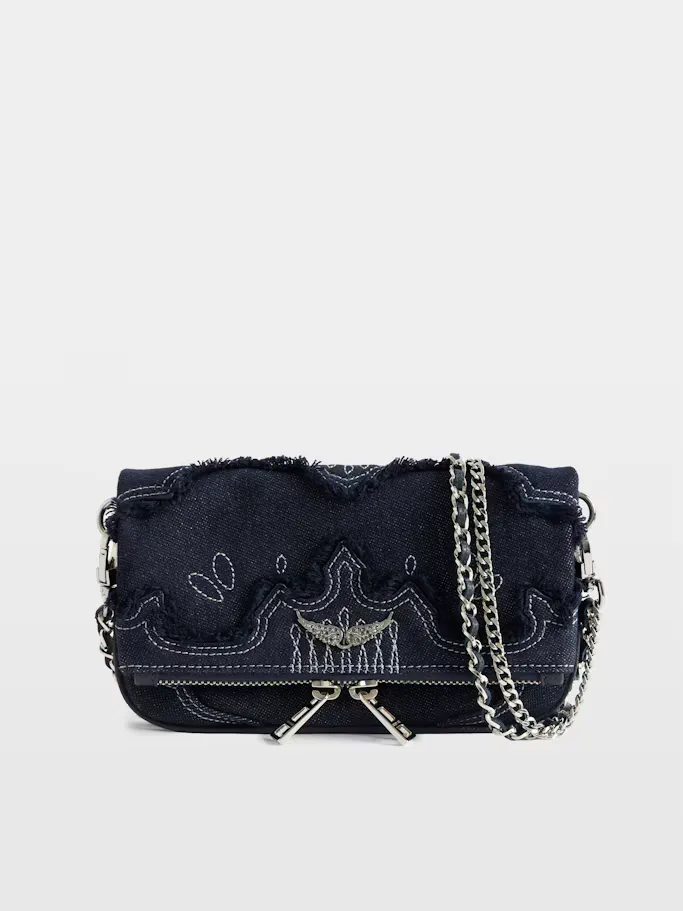 Rock Mini Denim Clutch by Zadig & Voltaire