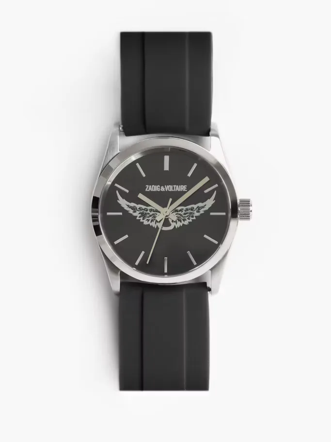 Zadig Wings Rubber Strap Watch by Zadig & Voltaire
